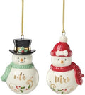 Lenox Mr. & Mrs. Snowman 2-Piece Ornament Set