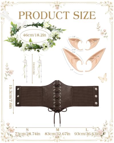 MOSTORY Renaissance Fairy Dress Accessories Set for Women Cosplay