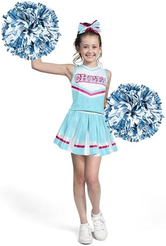 Spooktacular Creations Halloween Girl Cheerleader Costume, Cheer Uniform Set, Cheerleading Outfit for Halloween DressUp Party