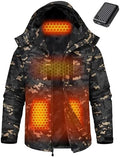 Wulcea Graphene Heated Jacket for Men Fur Lined with Large Capacity Battery Pack