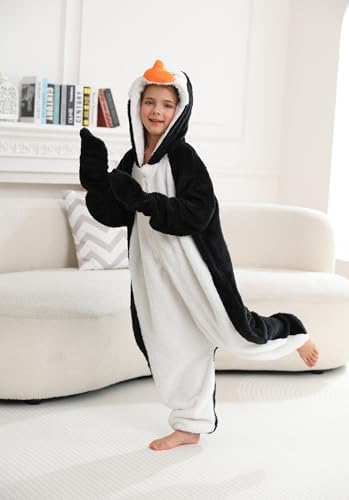 Animal Onesie Pajamas for Kids, Soft Flannel Halloween Cosplay Costume for Boys Girls