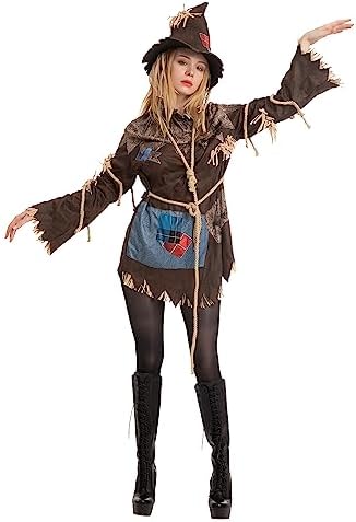 Spooktacular Creations Scary Scarecrow Costume Women, Evil Scarecrow Dress, Creepy Halloween Costumes for Women Adult 2025
