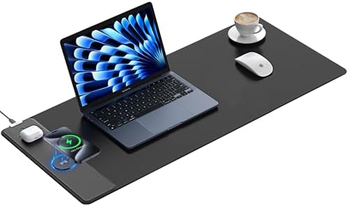 Mouse Pad with 15W Wireless Charging, 35.43"x15.75" XXXL Large Desk Mat