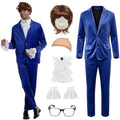 6 Pcs Mens 60's Swinger Spy Costume