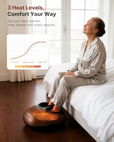 KNQZE Shiatsu Foot Massager with Heat for Plantar Fasciitis, FSA Eligible