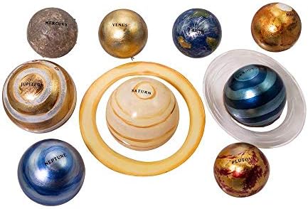 Kurt Adler 50-70MM Noble Gems Planet Solar System 9-Piece Set