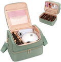 Nail Polish Organizer Case, Nail Supplies Storage Box Holds 45 Bottles Nail Polish & Nail Lamp, Travel Nail Tech Carrying Case, Nail Kit Bag For Nail Stuff & Manicure Tools