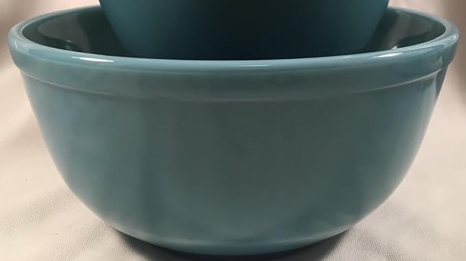 Mixing Nesting Bowls - Replacement Bowls - American Made - Mosser Glass USA (Georgia Blue, Large)