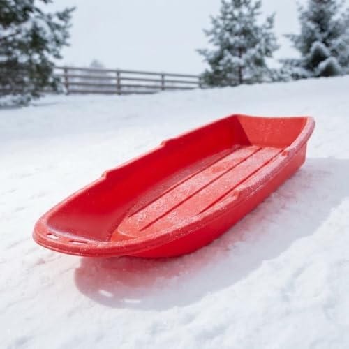 Peterkin Sledge - Huge 1.2M Long - Plastic Snow Sledge - Winter Lightning - Assorted Colours