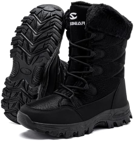 HOBIBEAR Women's Waterproof Winter Snow Boots Lightweight Warm Faux Fur Lined Mid-Calf Booties