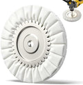 8" Airway Polishing Buffing Wheel for Angle Grinder, Soft Flannel Buffer Polisher Wheel for Car, Aluminum Metal Polishing Wheel Pad for Mirror Finish (5/8" Arbor Hole)