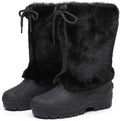 Waterfproof Snow Boots for Women Furry Fuzzy Faux Fur Duck Boots