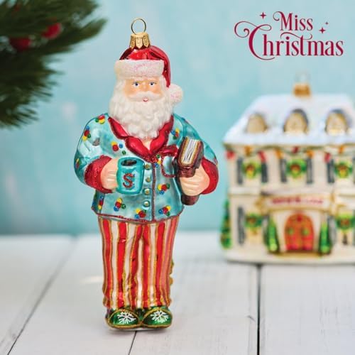 Miss Christmas 2026 Collection Santa Claus Blown Glass Christmas Tree Ornament (Santa the Day After Christmas)