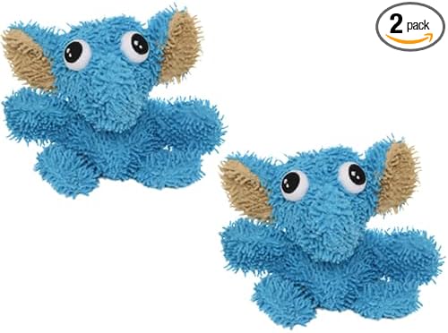 MIGHTY Tuffy 2 Pack Microfiber Medium Ball Elephant Dog Toy | Ultra Durable Plush Toy with Multiple Layers & Reinforced Seams , Washable and Floats , Mighty® Construction