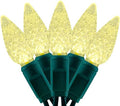 YULETIME 140 Warm White C6 Christmas Lights, 2-Set 36 ft 70ct One-Piece LED