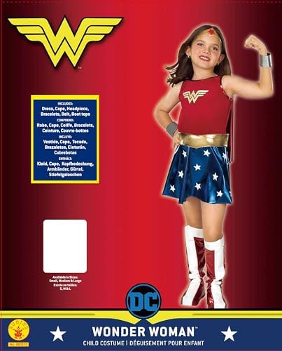 Rubies at Party City DC Comics: Wonder Woman Costume for Kids, Girls Costume