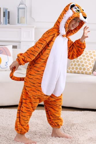 One Piece Pajamas Animal Kids Onesie, Animal Pajamas Halloween Cosplay Costume for Girls Boys