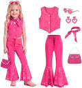 Girls Movie Doll Costume, Kids Rose Outfit Movie Cosplay Dress up Halloween Birthday Party