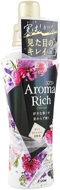 Soflan Fabric Clothing Softener Aroma Rich, Set of 2,Juliette Scents, 16.2oz (480 ml)×2, Long-Lasting Fragrance, Made in Japan - Yummy-Yamaguchi Original Wipe Included (Juliette)