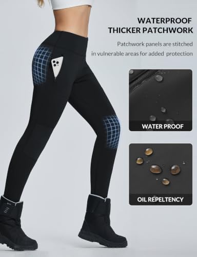 baleaf Women's Ski Pants Thicker Fleece Line Winter Snow Leggings