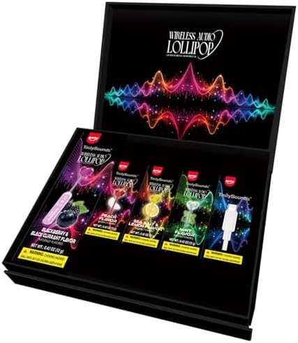 Amos TastySounds Wireless Audio Music Lollipop Gift Set-1Device+3Refills