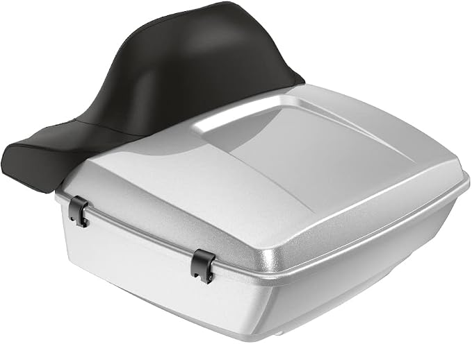 Advanblack Road Glide Tour Trunk Pack Hard Candy Shattered Flake King Tour Trunk Pack Luggage +Wrap-Around Backrest Pad for '97-'25 Harley Touring Road King Street Glide Electra Glide CVO models