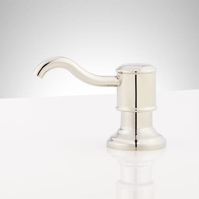 Signature Hardware 448559 Amberly Soap Dispenser - Polished Nickel