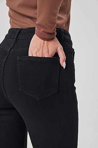 Yehopere Women's Winter Fleece Lined Jeans Slim Fit Warm Skinny High Waist Denim Jean
