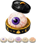 Halloween Spooky Pumpkin Stress Ball Squeeze Toy for Adults, Slow Rise Glitter DumplingSpooky Ghost Decorations, Halloween Cute Pumpkin Squeeze Fidget Toy for Stress Anxiety Relief(White Eyes)