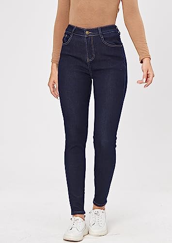 Yehopere Women's Winter Fleece Lined Jeans Slim Fit Warm Skinny High Waist Denim Jean