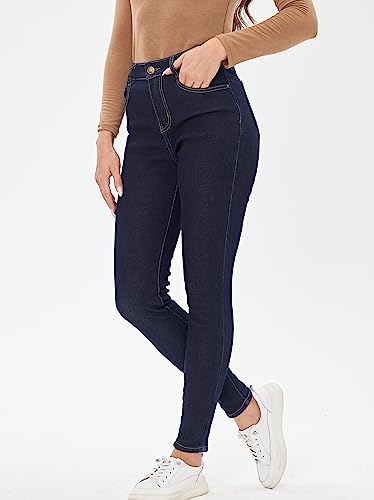 Yehopere Women's Winter Fleece Lined Jeans Slim Fit Warm Skinny High Waist Denim Jean