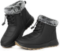 Waterproof Winter Boots For Women: Faux Fur Lined Side Zip Booties