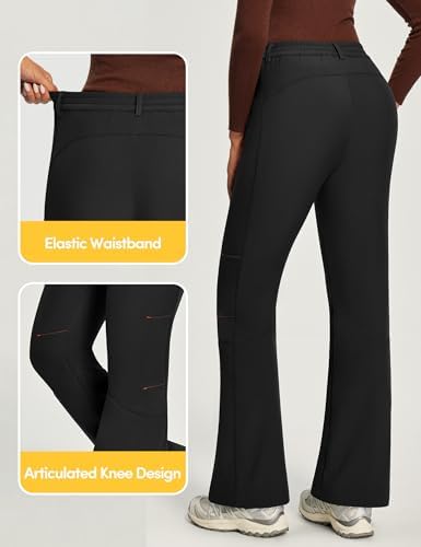 IUGA Snow Ski Pants Womens Waterproof Softshell Fleece Insulated Outdoor