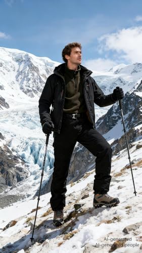 Men's Thermal Snow Pants Water Resistant Winter Cargo Pants