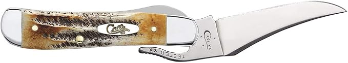 Case WR XX Pocket Knife Burnt 6.5 Bonestag Russlock Item #65303 - (6.51953L SS) - Length Closed: 4 1/4 Inches