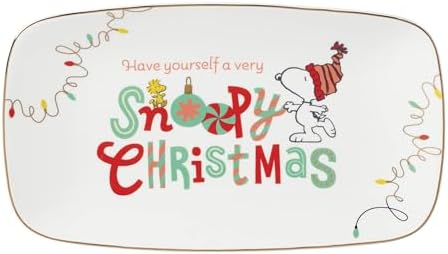 Lenox Snoopy Christmas Porcelain Serving Tray