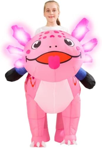 Kids Inflatable Axolotl Costume Halloween Outfits for Girls Boys