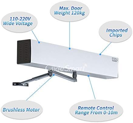 Ada Door Opener Handicapped Touch Free Sensor Open Door Operator with 2pcs Square 4.5'' Wireless Wave Sensor Switches 512N and 1PCS Fail Security 395lbs Electric Lock…