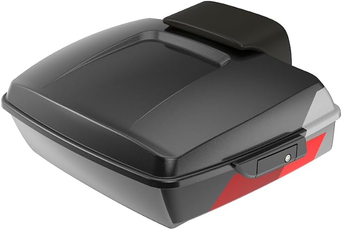 Advanblack 2025 RG Tour Trunk Pack Hot Lap Chopped Tour Trunk Pack Backrest Pad for '97-'25 Harley Touring Road King Street Glide Electra Glide CVO models