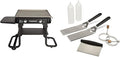 Cuisinart Flat Top Professional Quality Propane CGG-0028 28" Two Burner Gas Griddle and Cuisinart CGS-507 Griddle Kit, 7 Piece, Steel