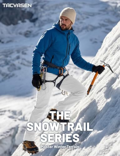 TACVASEN Men's Winter Snow Ski Pants Fleece Lined Waterproof Work Tactical