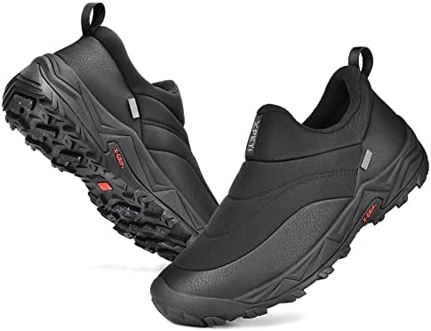 XPETI Winter Snow Casual Slip-on Loafers for Men Cocoon moc Waterproof Jungle Hiking Shoe,Easy Wear on/Off