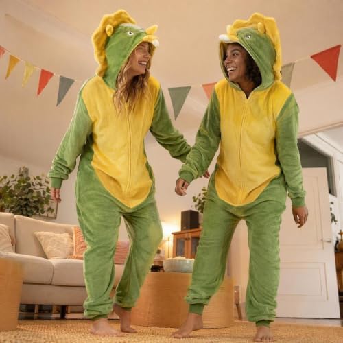 Snug Fit Unisex Adult Onesie Pajamas, Flannel Cosplay Animal One Piece Halloween Costume Sleepwear Homewear
