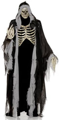 UNDERWRAPS Deluxe Hooded Cloak Grim Reaper Costume for Men, Includes Foam Skeleton Chest Plate, Mask & Oversized Hands