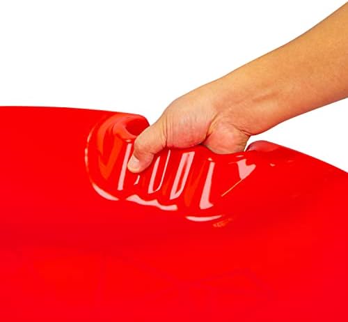 Era 26-inch Avalanche Adventurer Sled — 1 Rider Kids' Plastic Saucer for Year-Round Fun on Sand and Grass Hills, Red