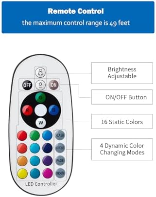 Halloween Christmas Spotlight Outdoor: 12W RGBW LED Spot Lights Outdoor with 16 Color Changing for Yard Garden Decor | 4 Pack of IP65 Waterproof 120V Plug in Landscape Lighting with Remote