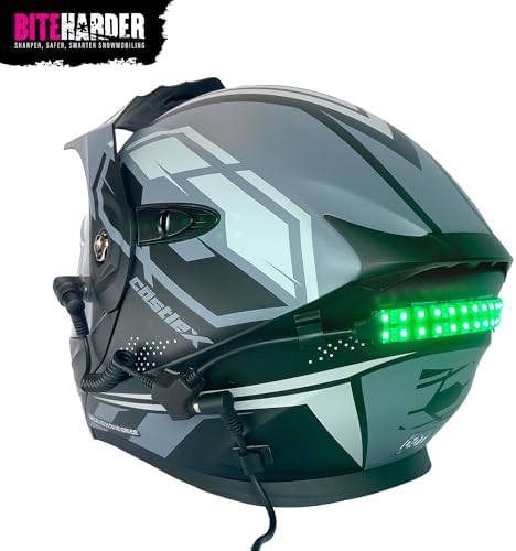 BITEHARDER Snowmobile Helmet Safety Light, Green