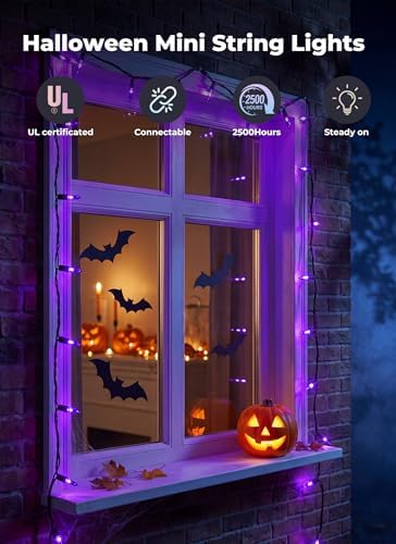 Minetom Halloween String Lights Outdoor 100 Count 20 Feet Incandescent Bulb
