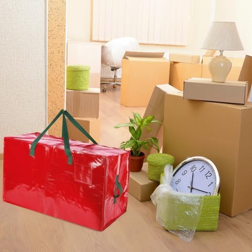Shappy 6 Pcs Storage Bags, Red, 30 x 16", 24 x 16", 20 x 16"