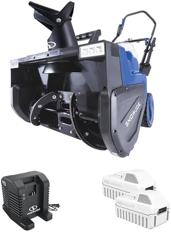 Snow Joe Cordless Snow Blower, 2X Batteries, Dual-Port Charger, 24V-X2-SB22